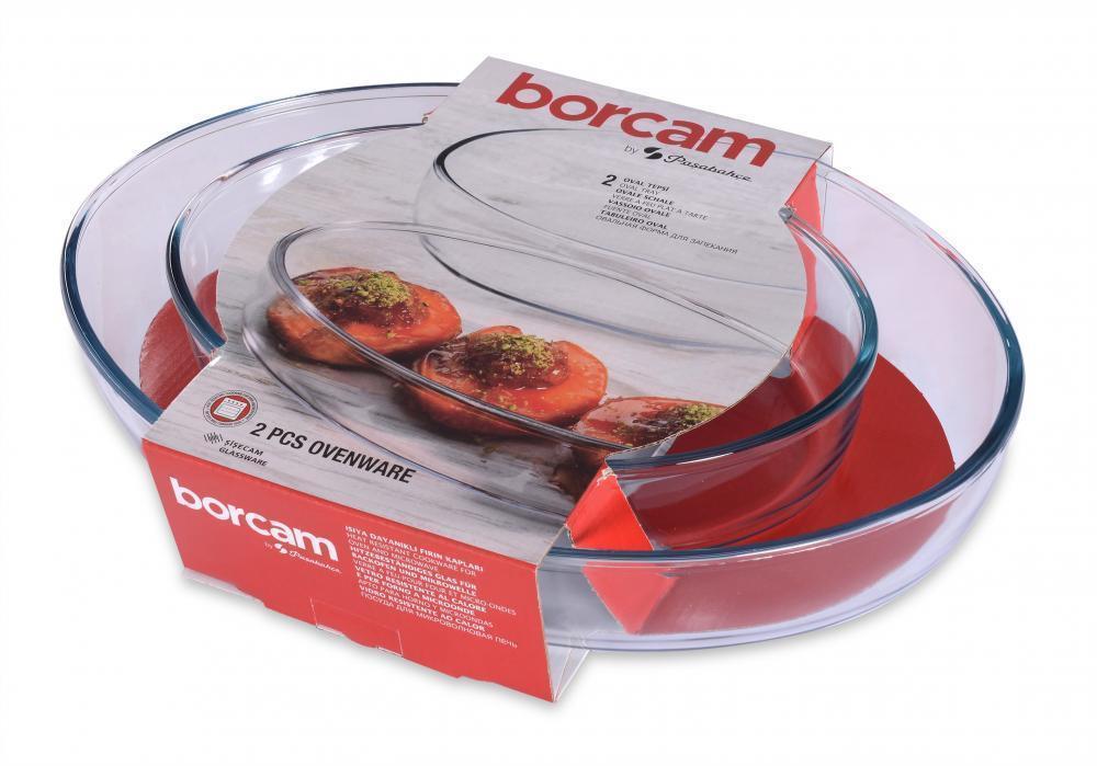 Teglia Rotonda In Vetro Pasabahce Borcam Con Coperchio - Colore Rosso/trasparente, Forno E Microonde, Leggera, Ergonomica, Per Cucinare E Conservare